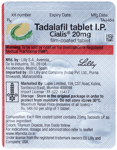 Cialis 20 MG Tablet 1